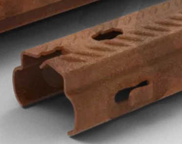 SIRLCO180250E12F6 Stup pocinčani 2,50 m, 57x40x1,80 mm Sirio L-corten