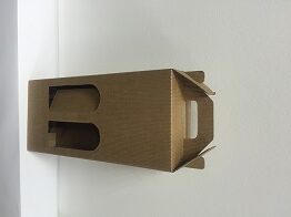 Kartonska kutija rebrasta za 2 boce (156x78x360mm)