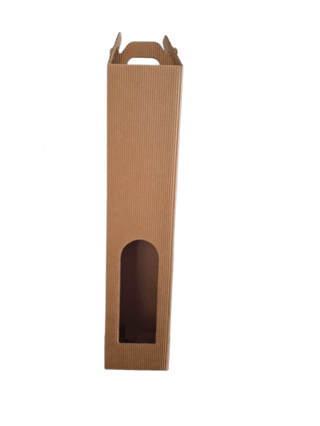 Kartonska kutija rebrasta za 1 bocu (78x78x360mm)