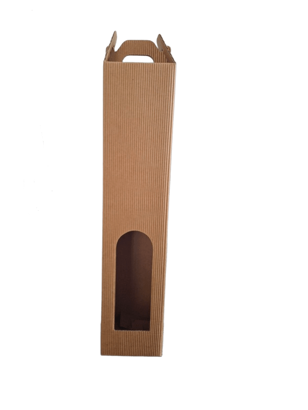 Kartonska kutija rebrasta za 1 bocu (78x78x360mm)