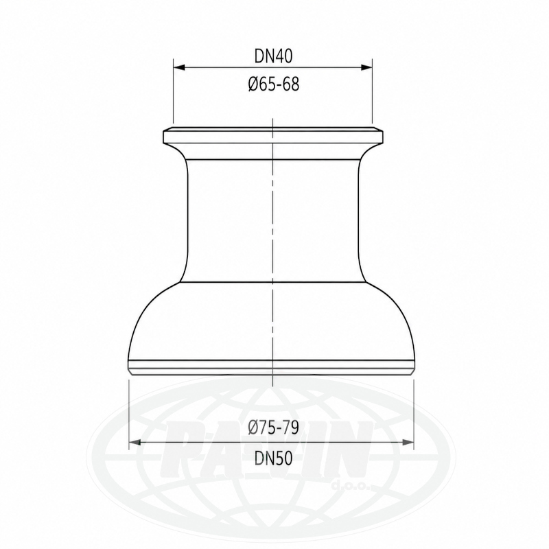 URI001 Redukcija inox 50-40 garola