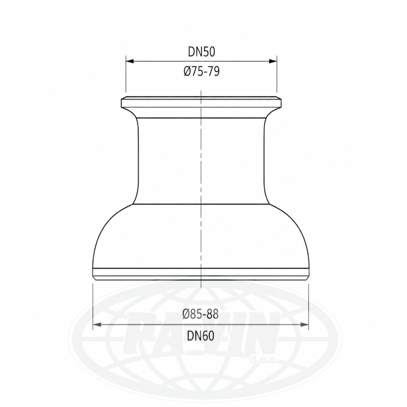 URI003 Redukcija inox 60-50 garola