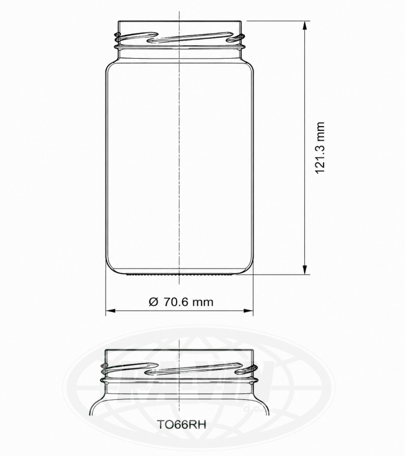 31356 Staklenka 370ml visoka (180g) TO66 Elegant / 3696pal