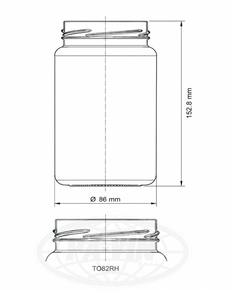 32229-1 euro Staklenka 720ml Elegant (310g) to82 10/1 (1200pal) 32229-1 euro