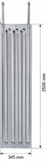110102 Termoblok 345 x 2500,G 1/2" x300, 1,72m2