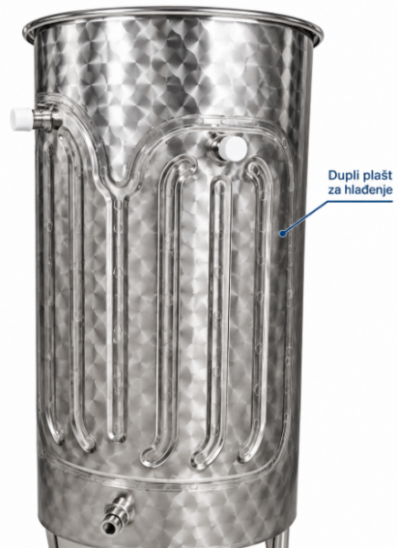 116174 Posuda inox PZ 1500 l / Letina sa duplikatorom za hlađenje